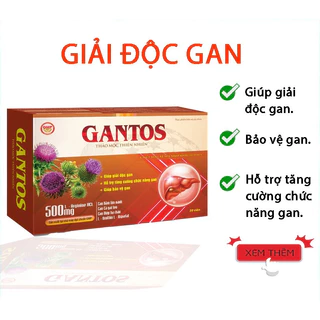 Viên uống giải độc gan Gantos, hỗ trợ thải độc gan, mát gan hạ men gan và tăng cường chức năng gan