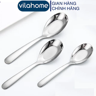 Thìa Ăn Cao Cấp VilaHome, Chất Liệu Inox Cán Trơn Sáng Bóng Bền Đẹp