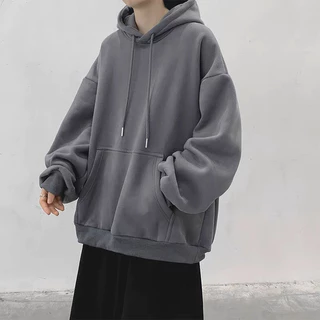 Áo Nỉ Hoodie Nữ Nam HML Trơn Form Rộng CÓ MŨ Loại Xịn Bigsize Local Brand Trắng Đen Xám