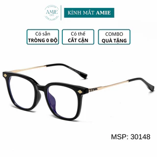 Mắt kính cận vuông nam nữ AMIE Eyewear gọng nhựa dày dặn chắc chắn kiểu dáng thời trang 30148