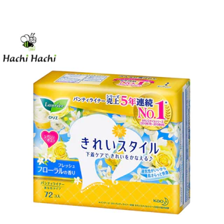 Băng vệ sinh hàng ngày Laurier siêu mỏng hương hoa tươi mát (72 miếng)  - Hachi Hachi Japan Shop