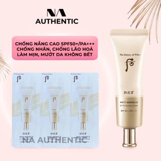 (Một Gói) Sample kem chống nắng chống nhăn da Whoo Anti-Wrinkle UV Protective Cream SPF50+/PA++++