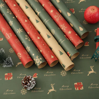 3 giấy kraft gói quà noel đẹp bắt mắt 50x70cm