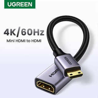 Cáp chuyển Mini HDMI to HDMI Ugreen 90593 20137 HD160 Chính Hãng 25CM, đầu Nhôm, dây dù