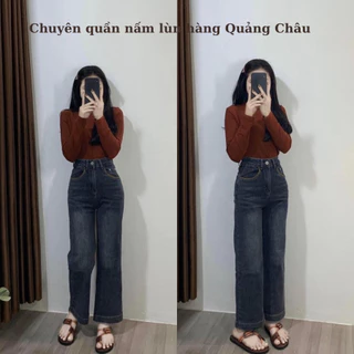 Quần jean suông vừa nấm lùn hàng QC mã 3922