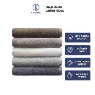 Khăn Tắm Xuất Hàn Set 5 cái Khăn 40x80cm 100% Cotton Cao Cấp Anoda 30s Trọng lượng 200gr