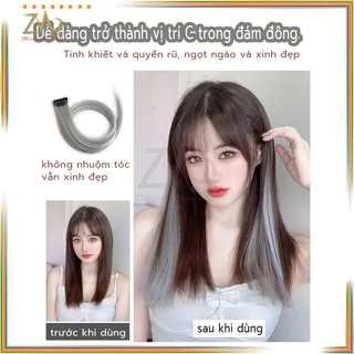 Tóc Giả Nối Dài Nhuộm,Tóc giả dài nhuộm,Màu Highlight,Thời Trang Cho Nữ