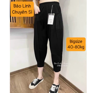 Quần Bom Ly Dáng Lỡ BIGSIZE Bảo Linh Chất Umi Co Giãn Cạp Chun Cho Người Mập 80kg