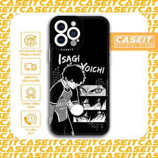 Ốp lưng iphone cạnh vuông Caseit Anime Blue Lock Isagi Yoichi đen trắng 8/8plus/x/xs/11/12/13/14/pro/max/plus/promax