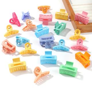 Set kẹp tóc càng cua cỡ nhỏ 2.5cm nhám màu pastel nhiều hình dễ thương cho bạn gái PK147