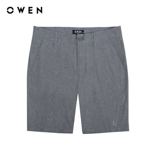 OWEN - Quần short Nam Owen dáng Sport Life màu Xám chất liệu Polyester/Elastane - SS231420