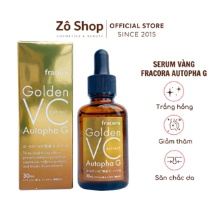 Serum Vàng Fracora Dưỡng Trắng Hồng, Giảm Thâm, Căng Bóng Fracora Golden VC Extract Serum 30ml