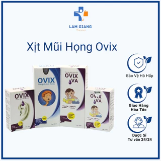 xịt mũi Ovix Va/Ovix baby mới hỗ trợ làm tiêu dịch nhày giảm viêm mũi