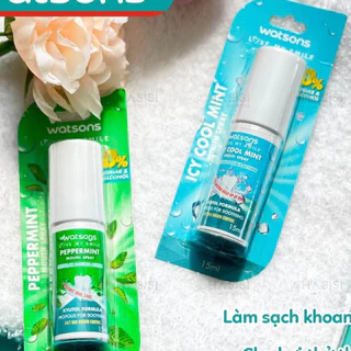 XỊT THƠM MIỆNG WATSONS LOVE MY SMILE MOUTH SPRAY 15ML- CÁC MÙI