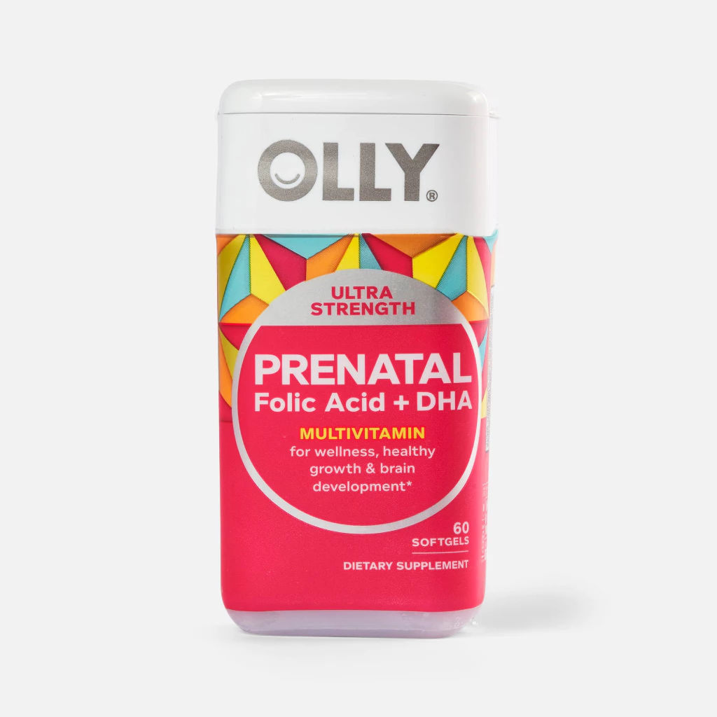 [SALE HSD 10/2024] VITAMIN CHO MẸ BẦU OLLY PRENATAL FOLIC ACID + DHA (60 VIÊN NANG)