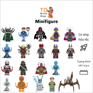 Minifigures, đồ chơi lắp ráp mô hình nhân vật Marvel, nhiều mẫu, X0185, 0220, 0221, 0241, 0249,0265, 0266, 0268, 0269