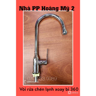 [Lạnh] Vòi rửa chén bát Lạnh thiên Nga inox 304 xoay bi 360 độ cực nhẹ nước mạnh