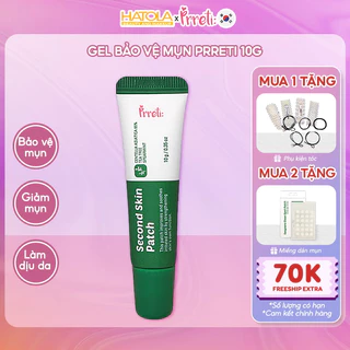 Miếng dán da mụn dạng gel cho da nhạy cảm Hàn Quốc rau má Prreti giúp da không tiếp xúc bụi bẩn mỹ phẩm loại bỏ bã nhờn