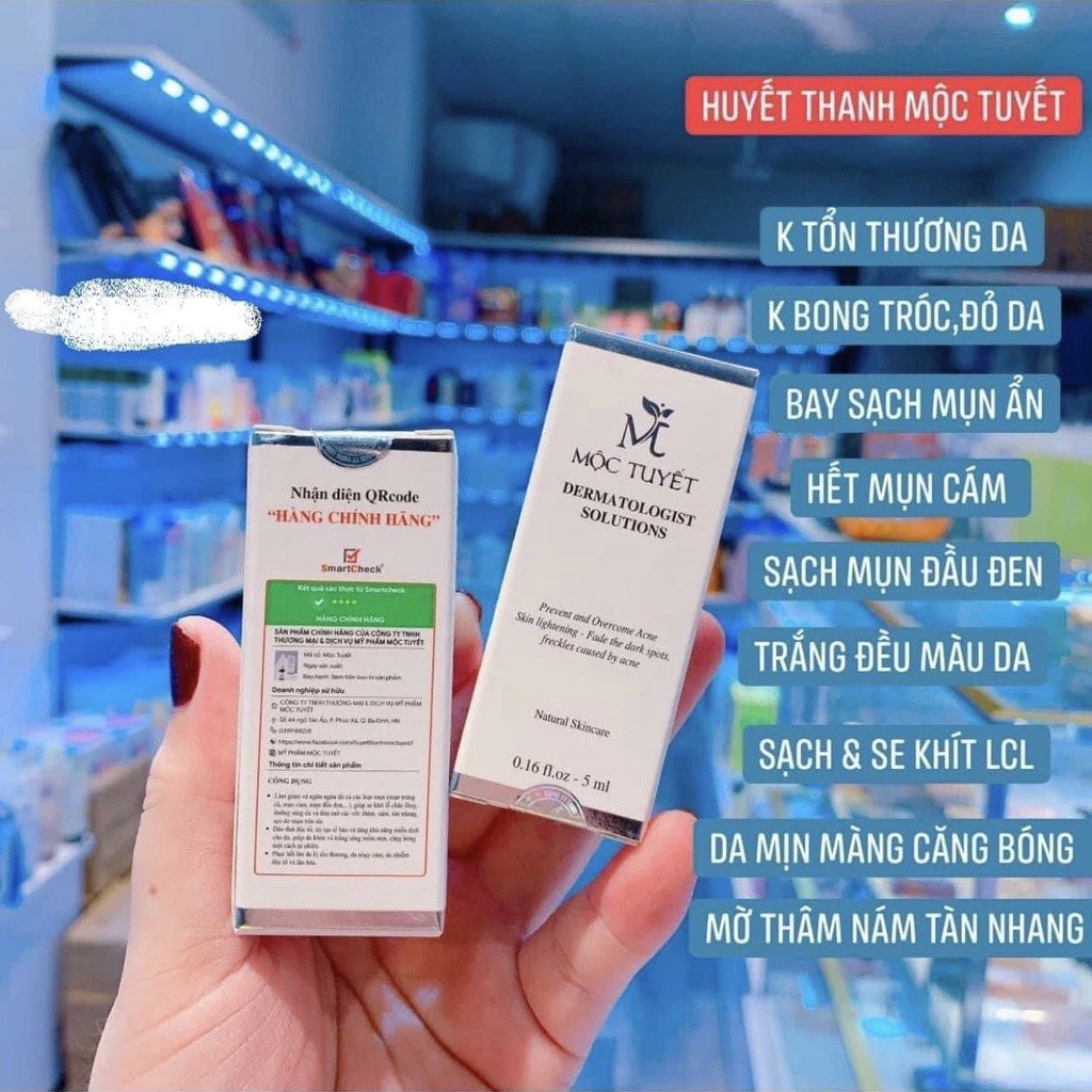 Serum huyết thanh giảm mụn mờ thâm và dưỡng trắng da mặt, se khít và làm đẹp da