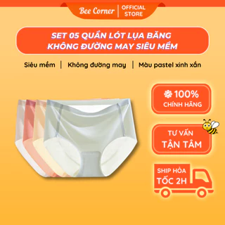 Quần Lót Lụa Băng Không Đường May Chống Hằn Lộ Siêu Mềm Mại Set 05 Quần Beecorner H01