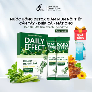 (Kèm Bình) Nước uống Detox - cần tây diếp cá mật ong DAILY EFFECT hộp 14 gói (Chính hãng giá tốt)