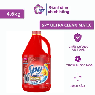 Can nước giặt xả cửa NGANG 4,6kg SPY Ultra Clean Matic trắng sạch sâu, ít bọt, thơm lâu