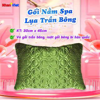 Gối nằm spa lụa trần bông 💞RẺ VÔ ĐỊCH 💞gối spa may kỹ, chống xẹp