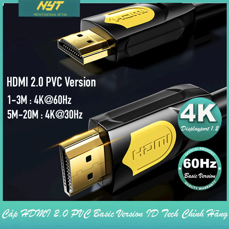 Dây HDMI Dài 10M 15M 20M 30M Cao Cấp  NYT HAN101 - Bảo Hành 12 Tháng Đổi Mới