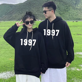 Áo nỉ có mũ nóng cặp đôi áo hoodie 1997 mùa thu đông 2023