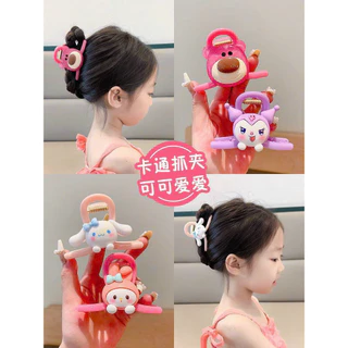 Kẹp tóc càng cua cho bé hình gấu dâu siêu cute|HD96