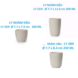 Ly / cốc nhựa melamine nhám nâu uống nước trà đá NHIỀU LOẠI