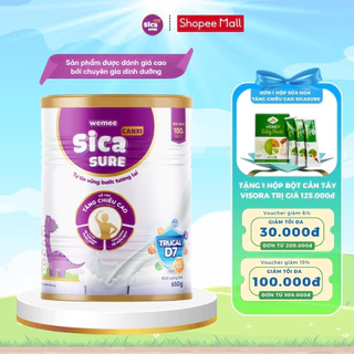 Combo 2 Hộp Sữa Non Tăng Chiều Cao Sica Sure 650g , Sữa Non Bổ Sung Canxi Giúp Bé Tăng Chiều Cao, Tăng Hệ Miễn Dịch