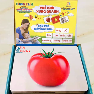 Flashcard - 100 Thẻ Học Thông Minh Song Ngữ Khổ Lớn A5 - Giúp Bé Nhận Biết Thế Giới Xung Quanh (Dành cho bé 0 - 5 tuổi)