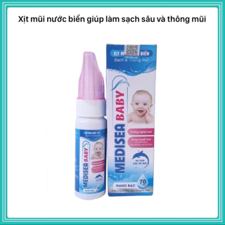 Xịt mũi nước biển Medisea Baby chống nghẹt mũi, sung huyết mũi