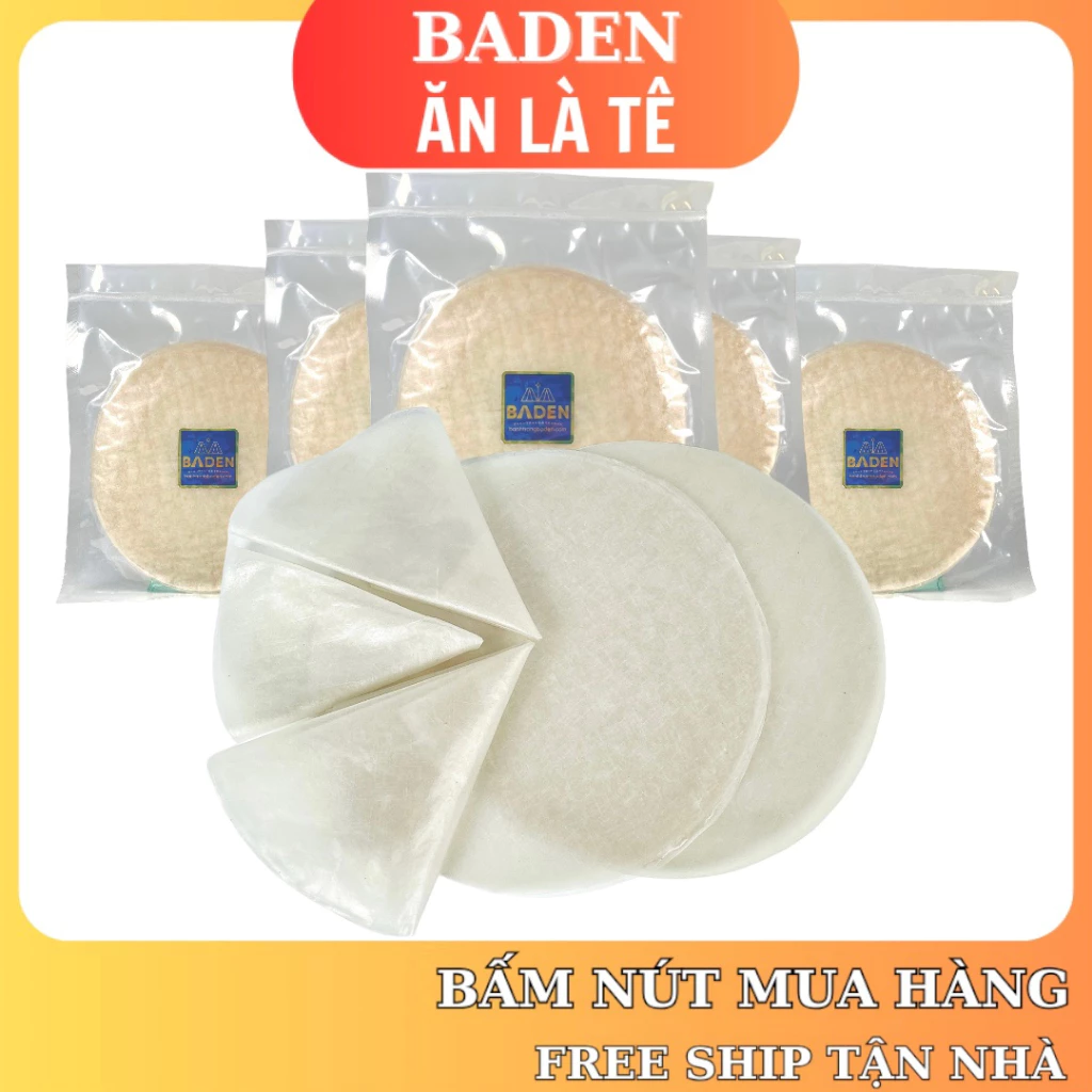 Bánh tráng phơi sương - túi 500g cao cấp loại ngon dẻo mềm bánh tráng BADEN