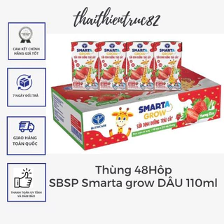 Sữa nước Smarta Grow vị dâu 110ml Thùng 48H Nutricare