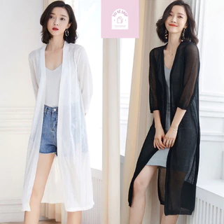 Áo Khoác Len Cardigan, Áo Len Dệt kim Mỏng Xẻ Tà Tay Lỡ Choàng Nhẹ Nhàng Nữ Tính Thời Trang Mùa Thu | Vui Vẻ Shop