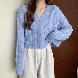 áo len cardigan đan xoắn phối đồ nào cũng hợp phù hợp mùa thu đông thời tiết se lạnh