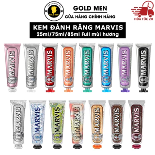 Kem đánh răng Marvis Toothpaste 25ml-75ml-85ml của Ý - Đầy đủ mùi hương [CHÍNH HÃNG]