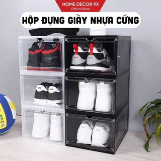 Hộp Đựng Giày Nhựa Cứng Cao Cấp Size Lớn, Kệ Giày Nắp Trong Suốt Cửa Nam Châm Lắp Ráp Tiện Lợi ( Loại Xịn )