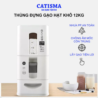 Thùng đựng gạo, đồ khô thông minh chất liệu nhựa ABS có zoăng silicon chống ẩm mốc