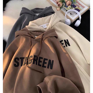 [ Rẻ vô địch ] Áo hoodie form rộng tay bồng mũ hai lớp - STAGREEn