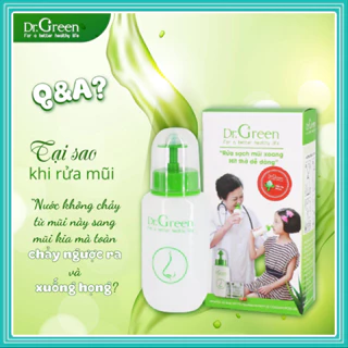 Bình rửa mũi Dr Green và 10 gói muối nha đam