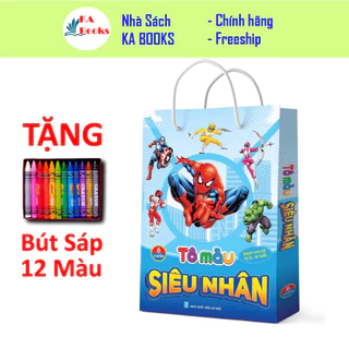 Sách - Bộ 6 Cuốn Tô Màu Siêu Nhân Cho Bé 2 - 6 Tuổi