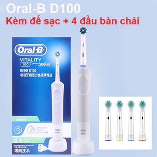 Bàn Chải Đánh Răng Điện Oral-B Hàng Chính Hãng Chăm Sóc Răng Miệng Nhạy Cảm, Bàn Chải Điện Oral B Vitality D12, D100