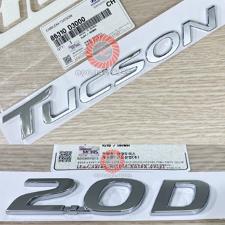 Logo chữ nổi TUCSON, 2.0 D, 1.6T, TURBO / Nhập khẩu chính hãng HYUNDAI MOBIS Hàn Quốc