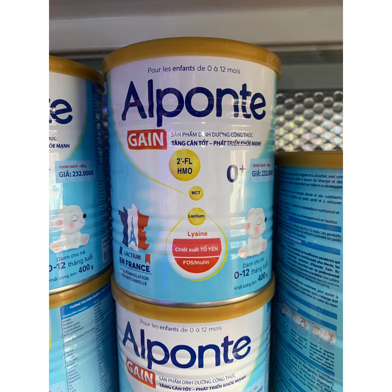 Sữa Alponte Gain 0 1 400g và 900g