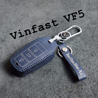Bao da bọc ốp chìa khoá xe ô tô Vinfast VF5 xe điện handmade da thật