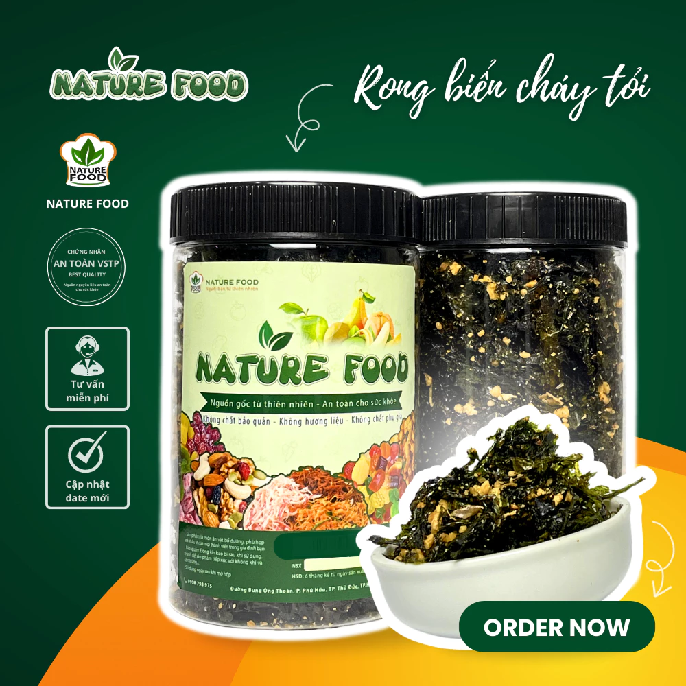 RONG BIỂN CHÁY TỎI LOẠI NGON NATURE FOOD