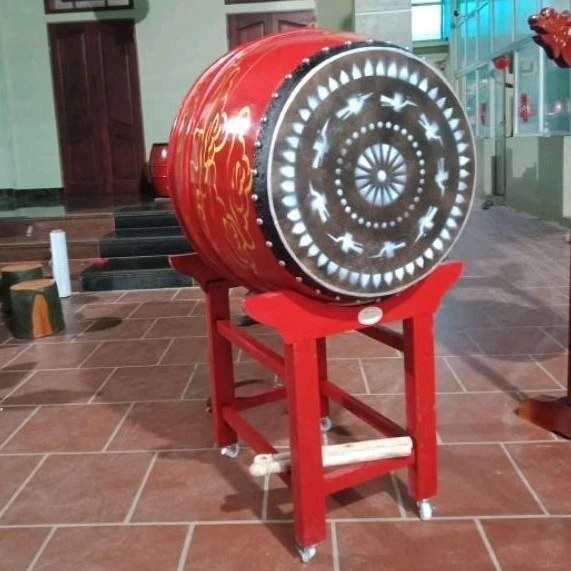 Trống gỗ mít đường kính mặt 60 x cao 80 cm ⚡LOẠI XỊN⚡ Trống trường học, trống chùa, trống lễ hội gỗ cao cấp